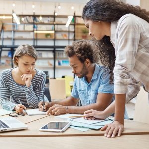 Business professional reviewing case studies as persuasive sales copy to increase customer trust and conversions