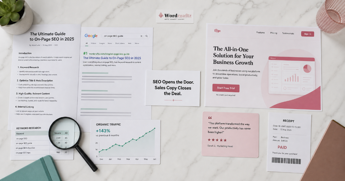 SEO writing and sales copy